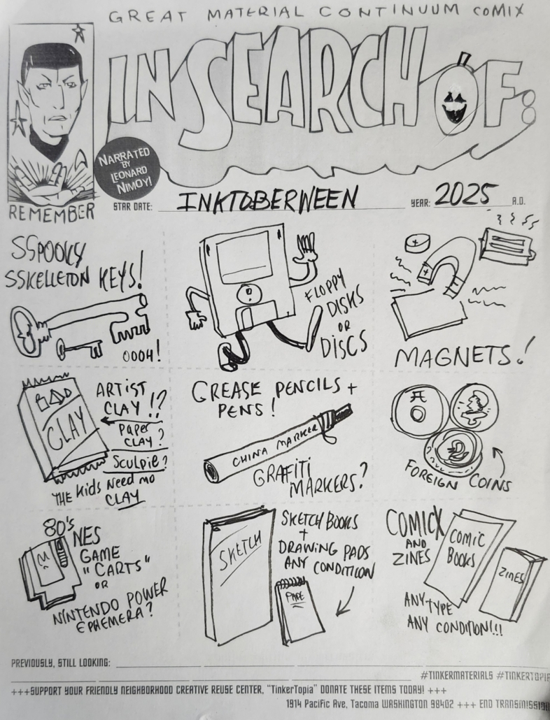 october in search of IN SEARCH OF tinkertopia material requests for october 2025 part 1